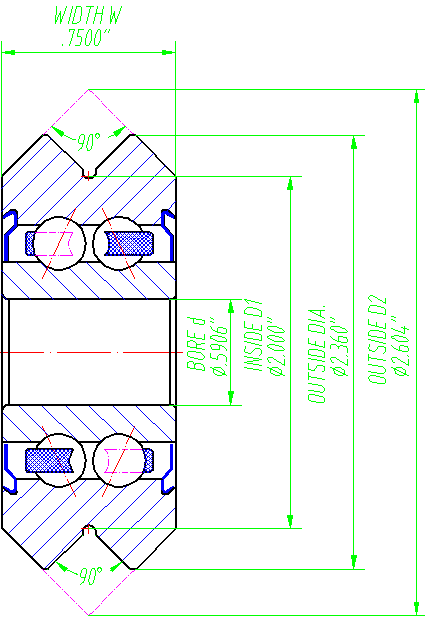 W4,W4X, W4SSX Guide Wheel Bearings