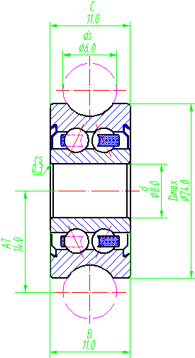 LFR50/8-6ZZ, LFR50/8-6-2RS track roller