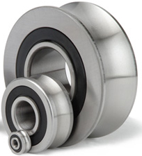 Track rollers with profiled outer ring 